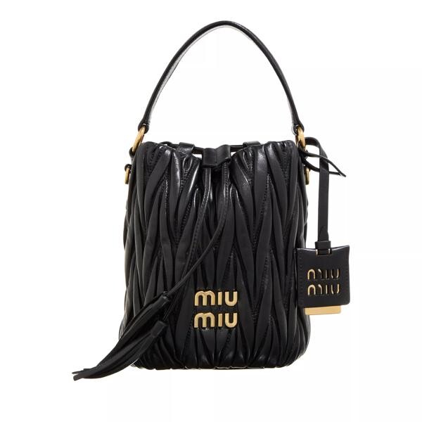 

Сумка bucket bag made of matelless nappa leather Miu Miu, черный