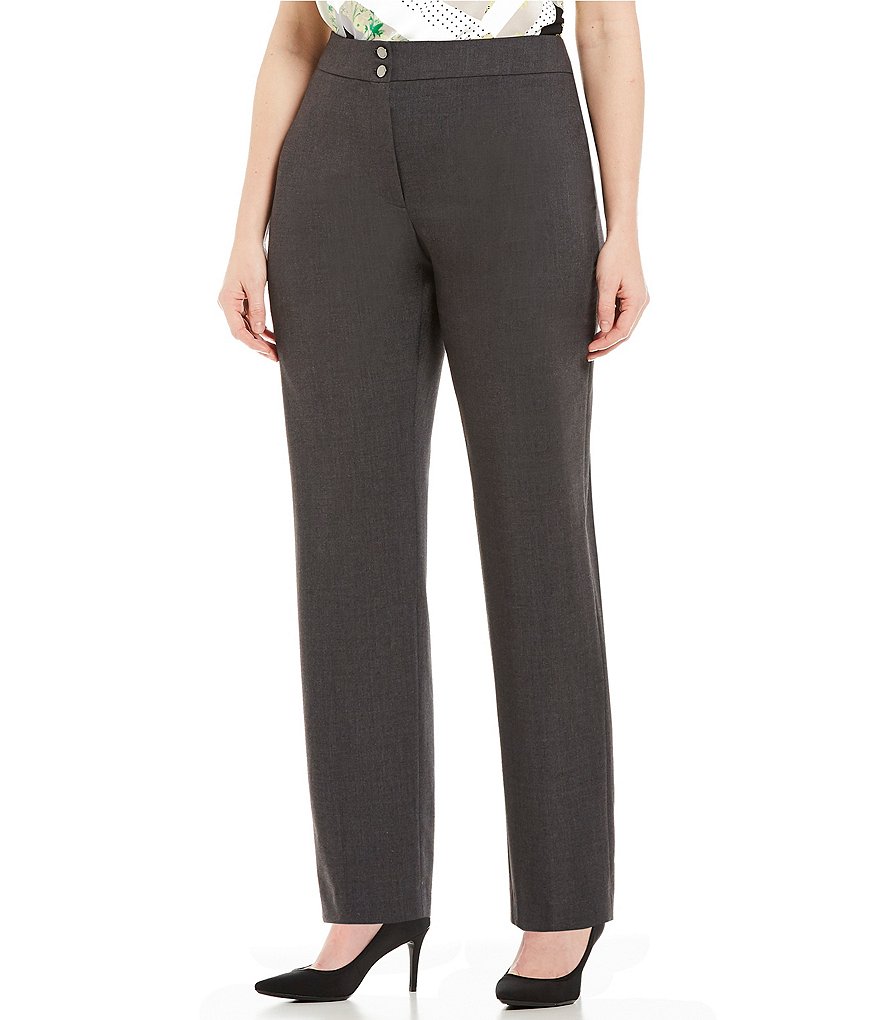 цена Calvin Klein Классические зауженные брюки больших размеров больших размеров, серый