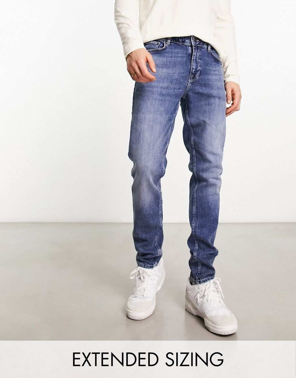 

Голубые джинсы скинни ASOS DESIGN Y2k