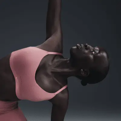 

Спортивный бюстгальтер Nike Alate Minimalist, цвет Canyon Pink/White