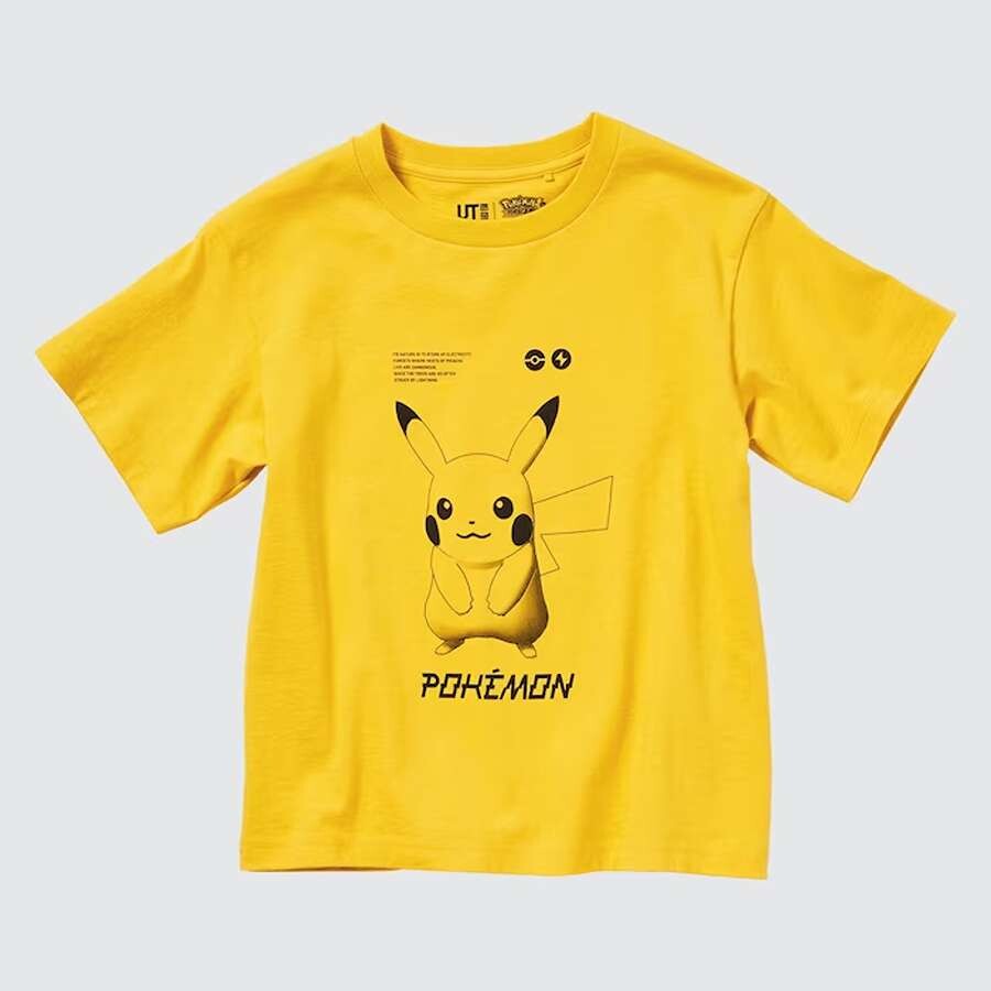 

Футболка Uniqlo UT Kids Pokemon Master EX, лимонно-желтый