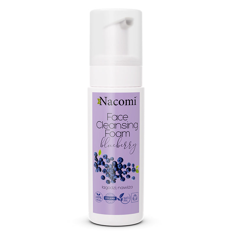 Nacomi Face Cleansing Foam Пенка для умывания с черникой 150мл пенка антиоксидантная для умывания и увлажнения с экстрактом черники