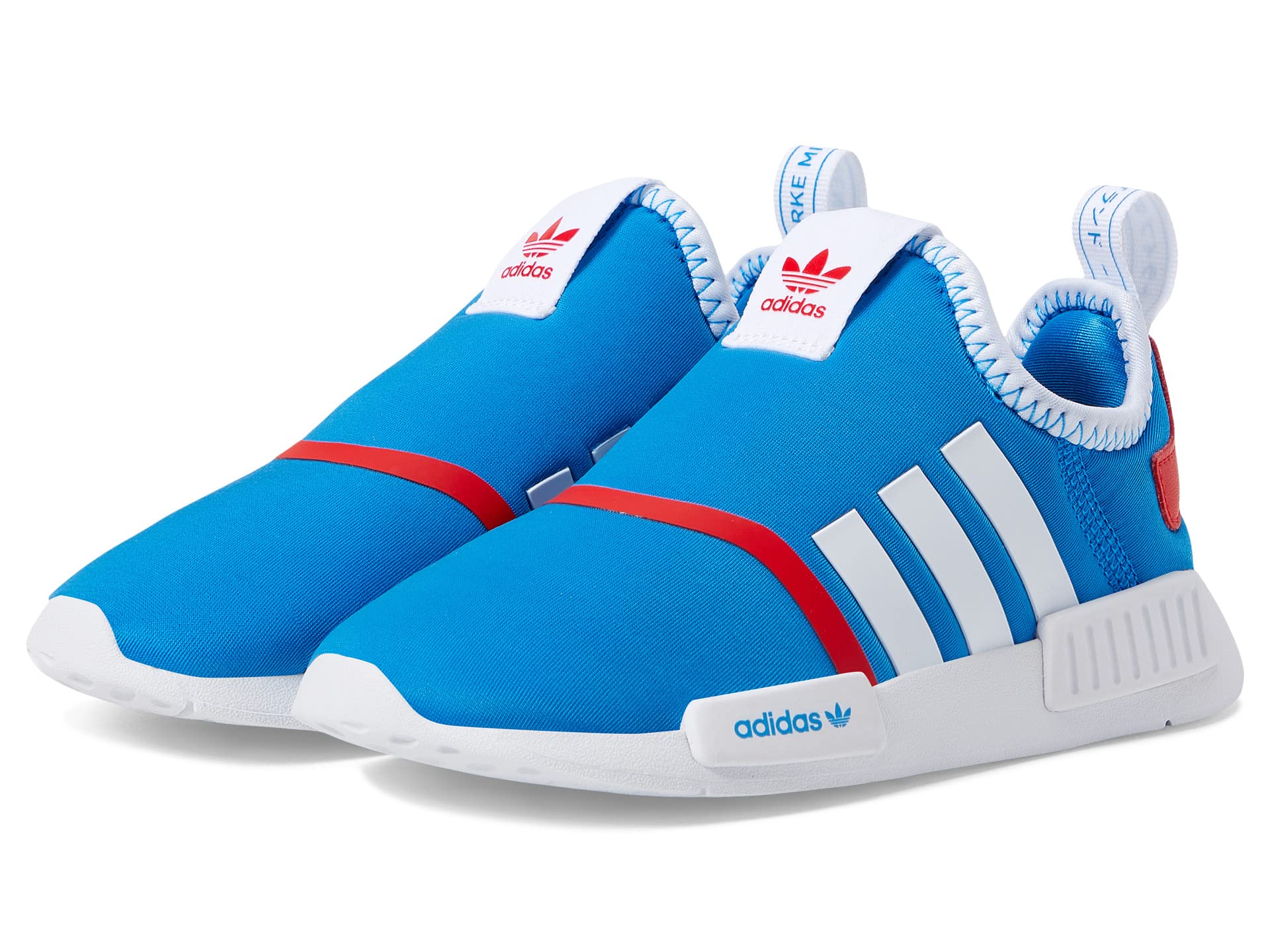 Детские кроссовки Adidas Originals NMD 360, голубой/красный кроссовки adidas originals nizza hi shoes white blue green белый
