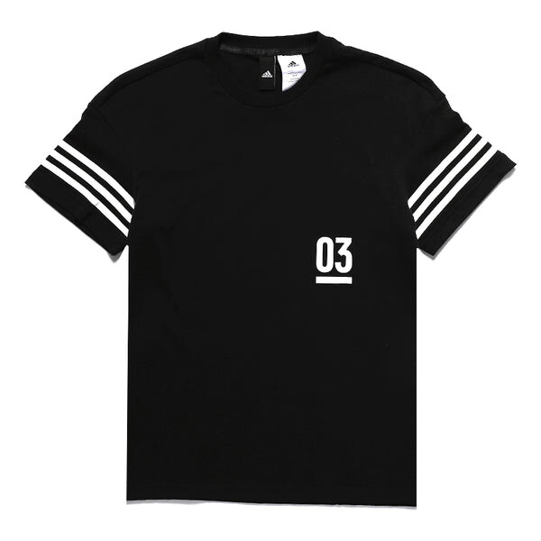 

Футболка Adidas Cuff Stripe Sports Black T-Shirt, Черный
