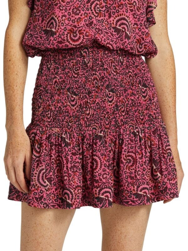 

Присборенная мини-юбка kade A.L.C. Pink multicolor