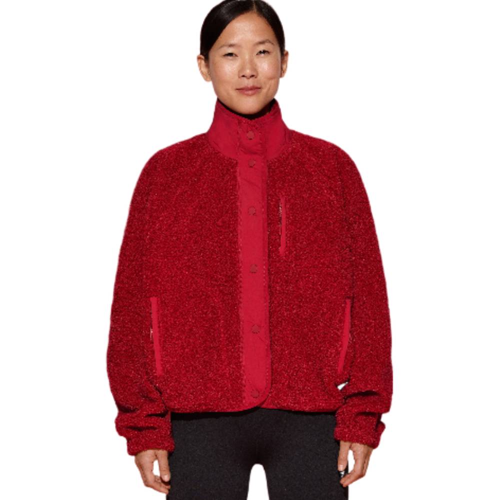 Куртка Oysho Faux-shearling, красный куртка oysho faux shearling зеленый
