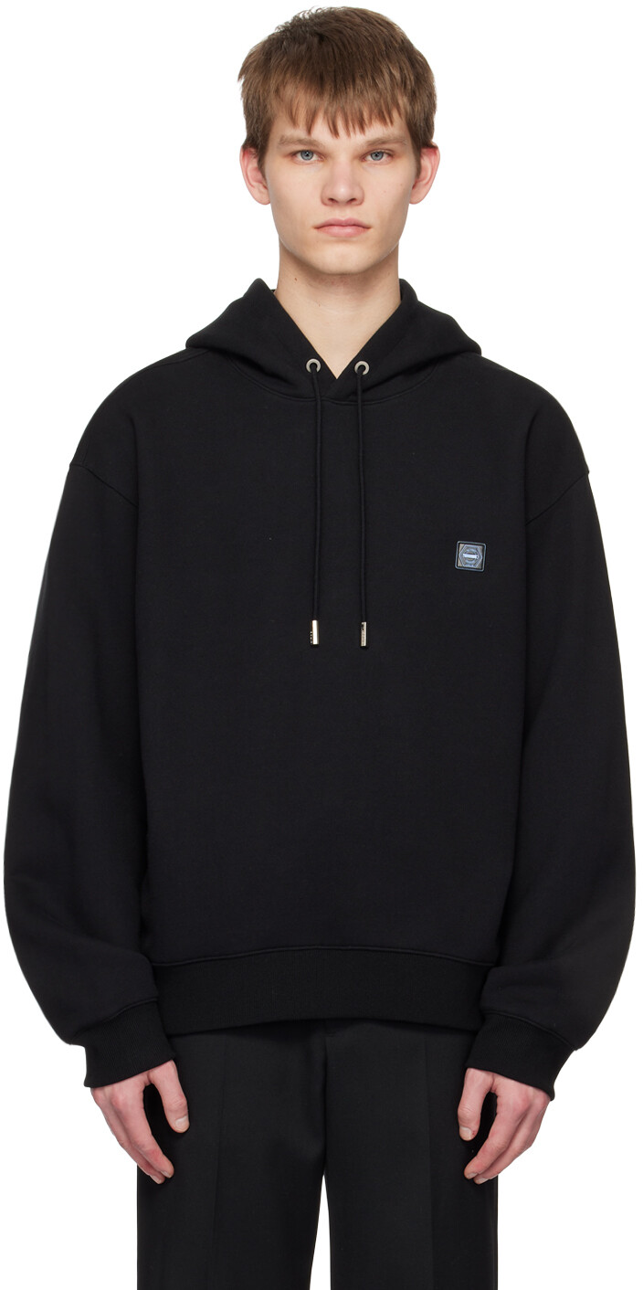 

Черная худи с кулиской Solid Homme