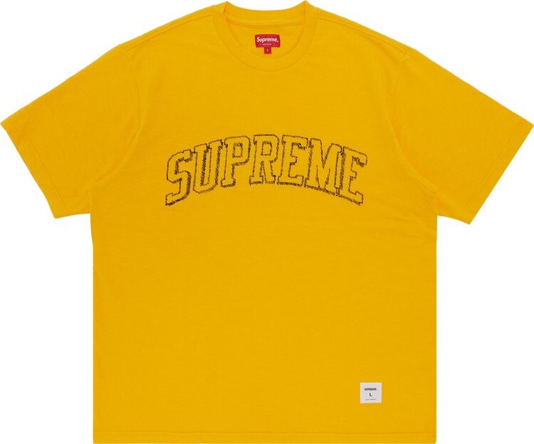 

Футболка Supreme Sketch Embroidered Short-Sleeve Top 'Yellow', желтый