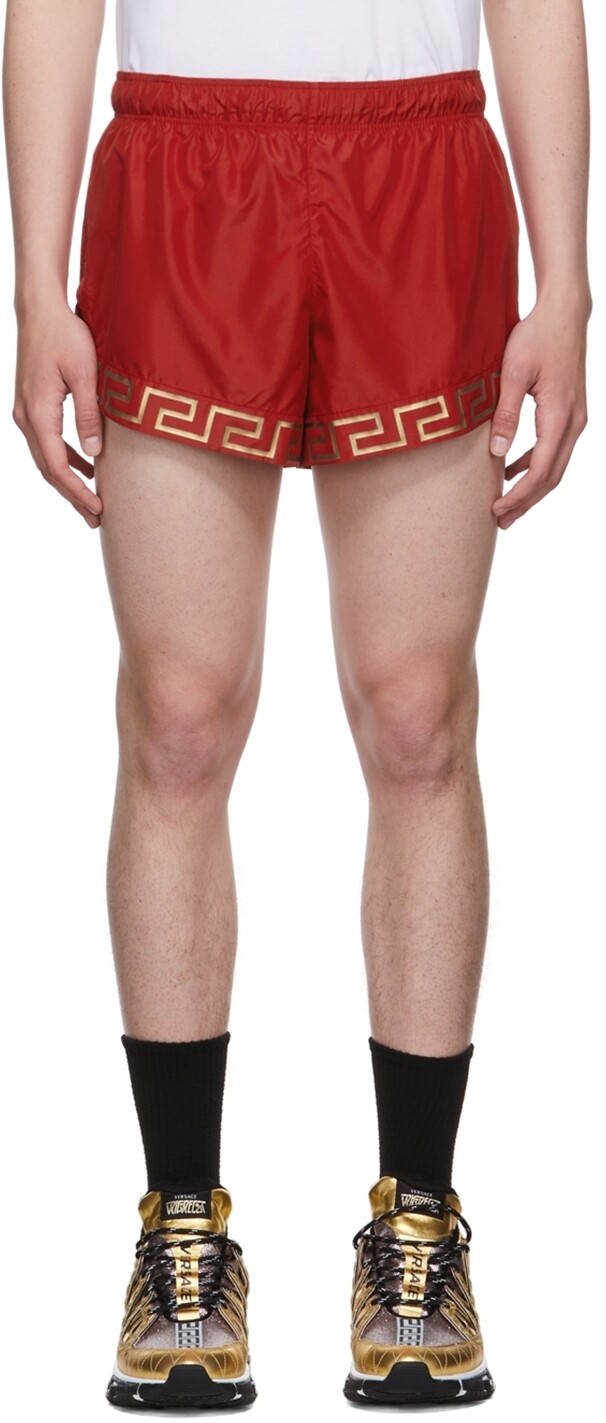 

Красные шорты Greca Versace Underwear