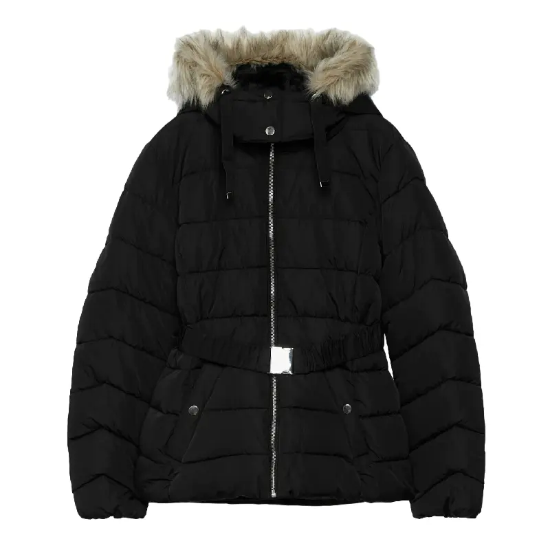 

Куртка утепленная Stradivarius Mit Abnehmbarer Kapuze, черный
