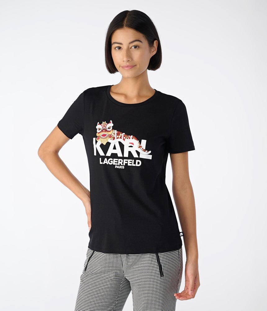 

Футболка лунный новый год дракон Karl Lagerfeld, черный