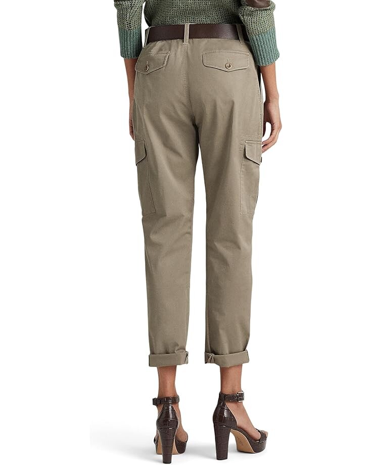 

Брюки LAUREN Ralph Lauren Micro-Sanded Twill Cargo Pants, цвет Muted Moss