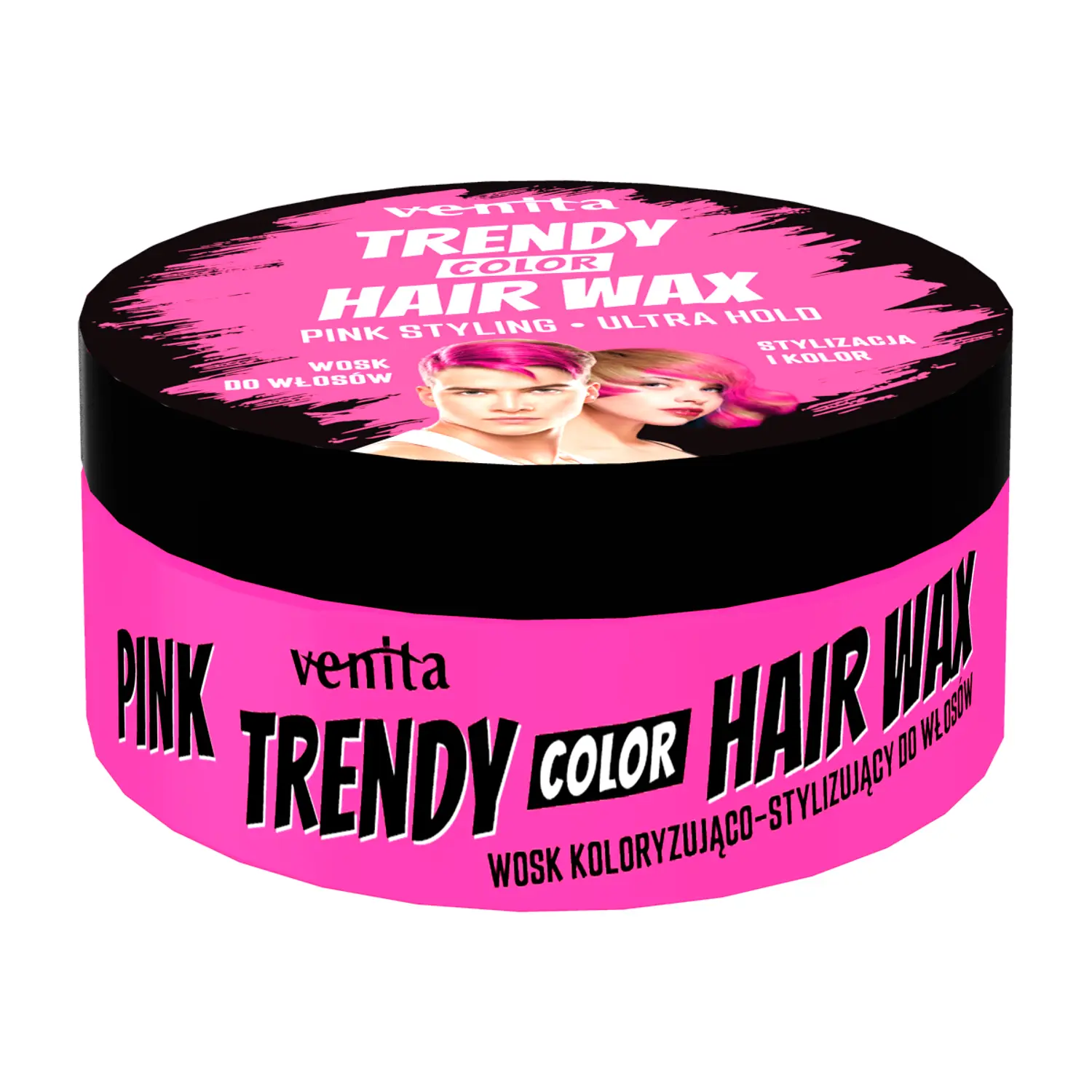 

Venita Trendy Color Hair Wax воск-краска для волос розовый, 150 мл