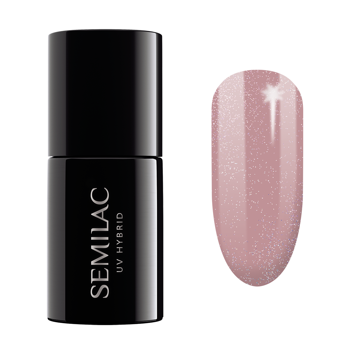 Semilac UV Hybrid Shimmer гибридный лак для ногтей, 320 Shimmer Dust Beige