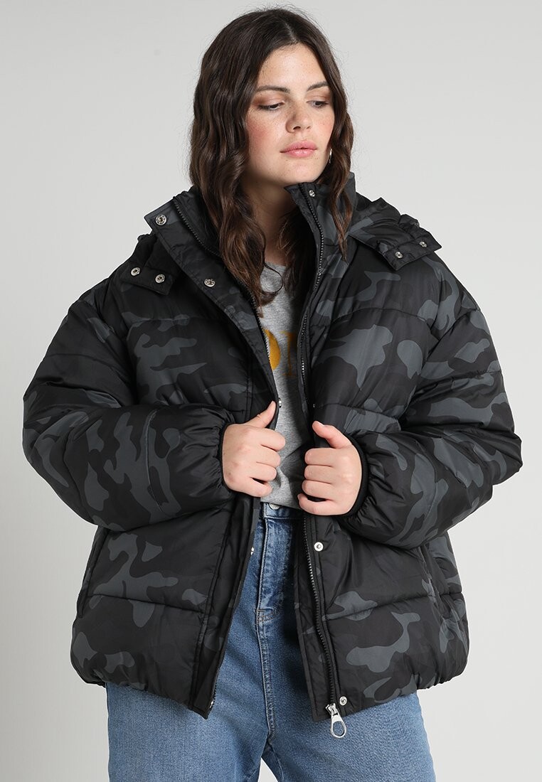 

Пуховик Urban Classics Curvy, темно-серый