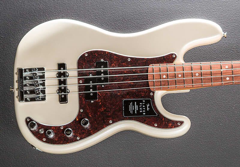 

Player Plus Precision Bass - Олимпийская жемчужина с Пау Ферро Fender Player Plus Precision Bass - Olympic w/
