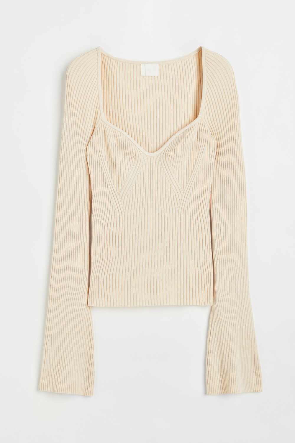 

Джемпер H&M Rib-knit, бежевый