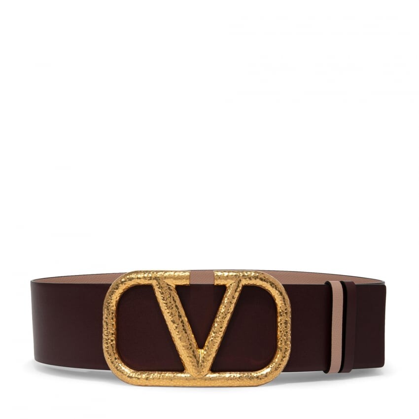 

Ремень VALENTINO GARAVANI VLogo Signature belt, бордовый