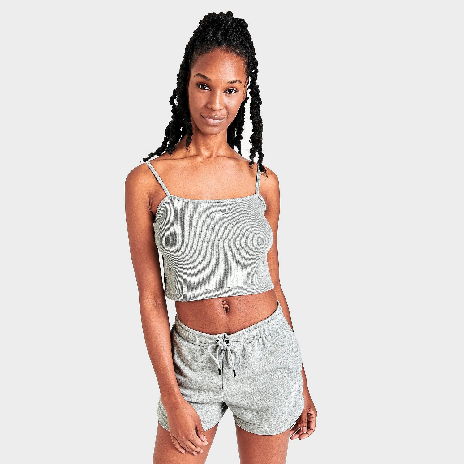 

Женский укороченный топ в рубчик Nike Sportswear Essential, серый