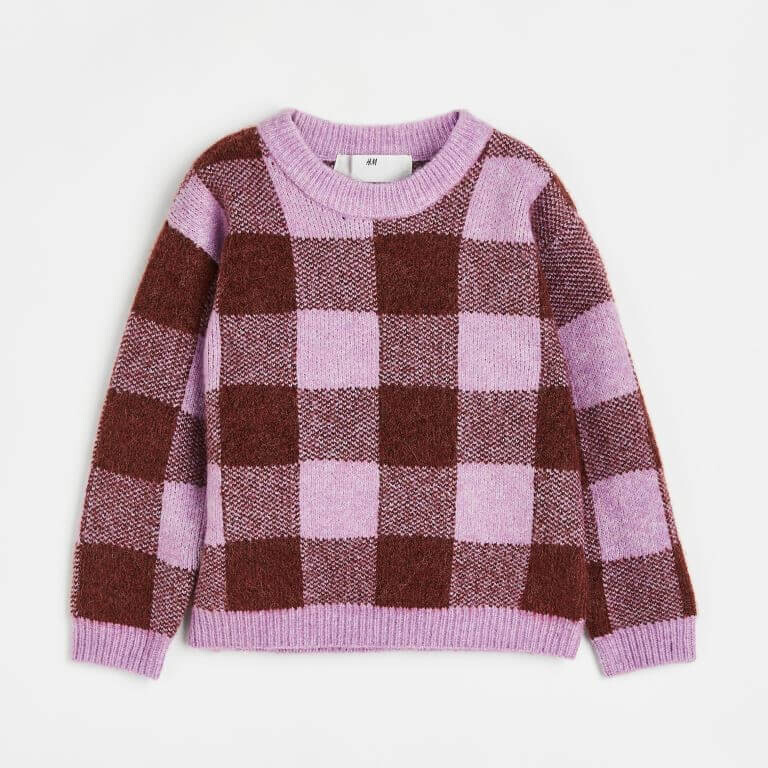 

Свитер H&M Plaid, светло-фиолетовый
