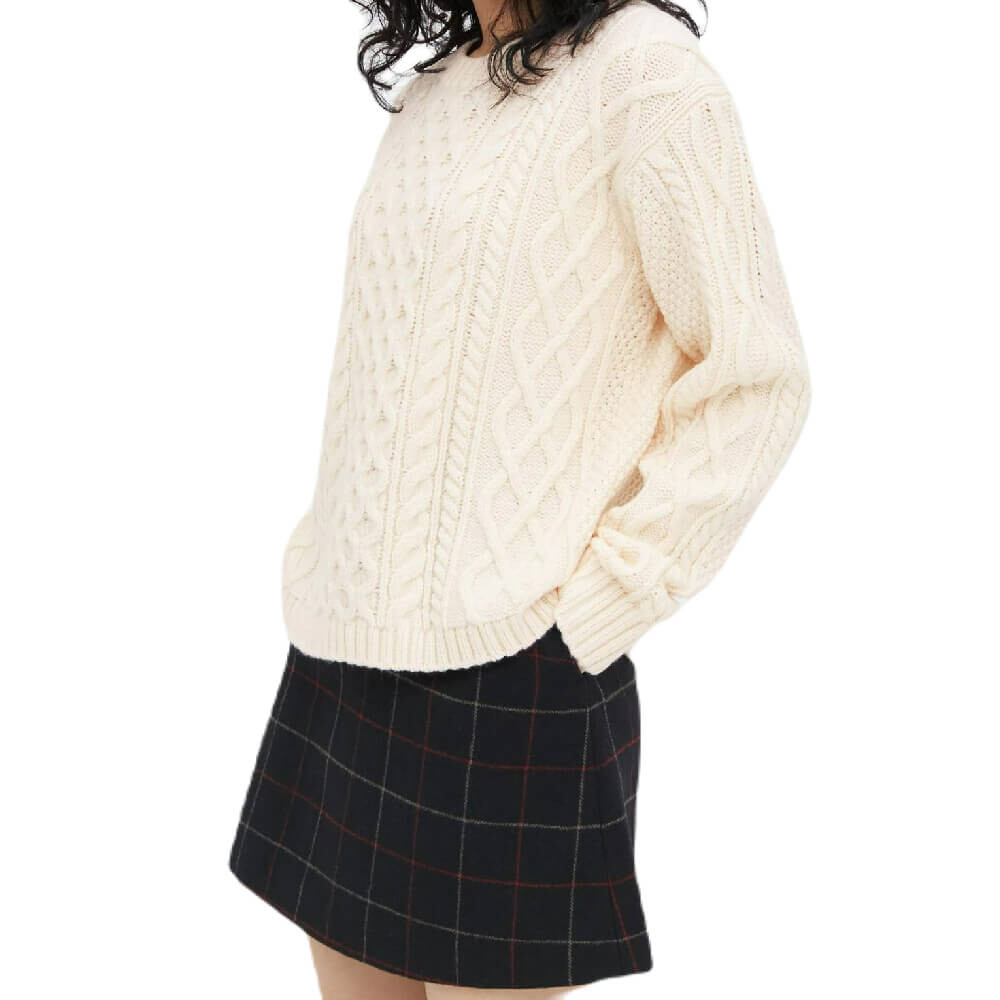 

Джемпер Uniqlo Cable Knit Crew Neck, белый
