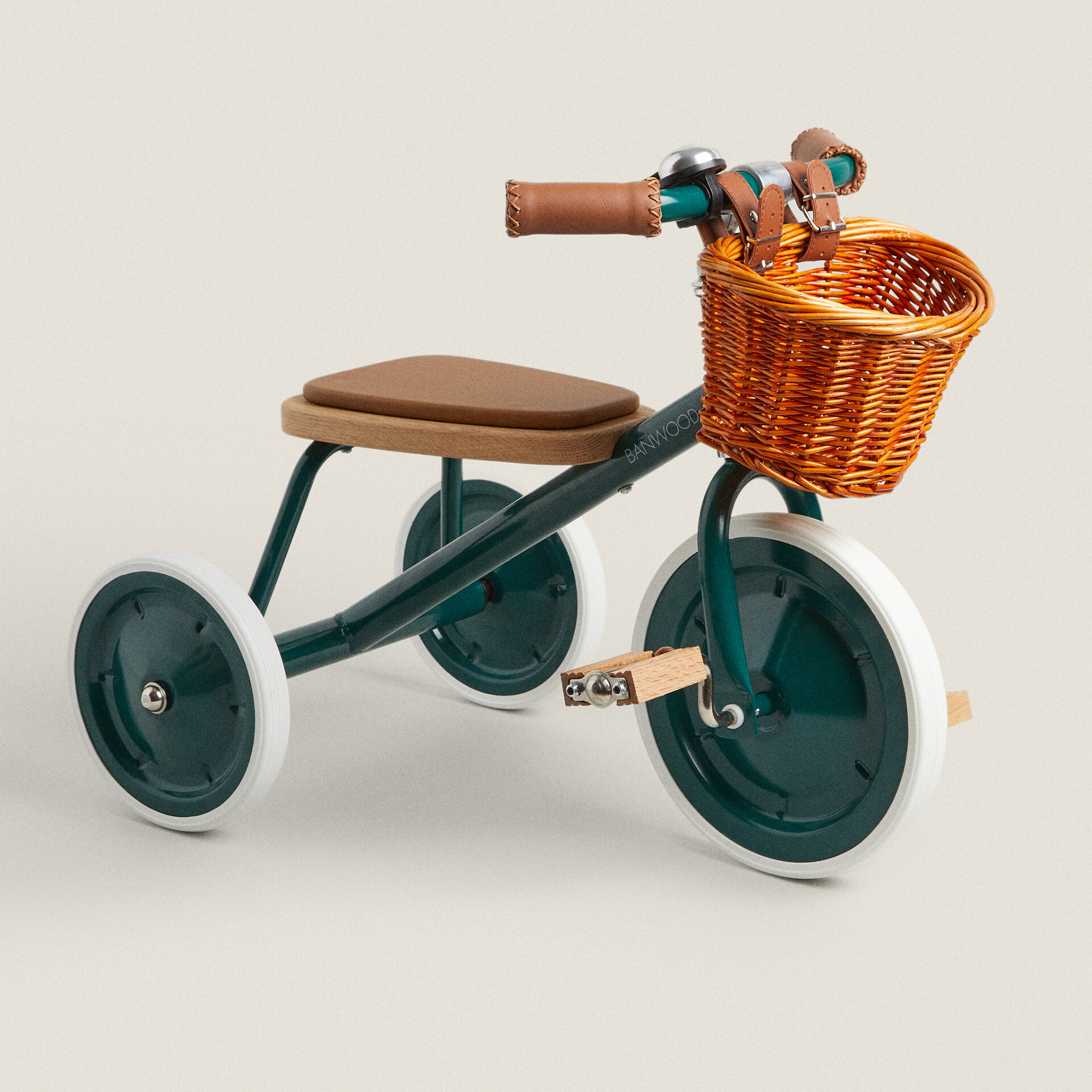 новый детский двойной трехколесный велосипед трехколесный детский трехколесный велосипед с педалью Детский велосипед Zara Home Banwood, зеленый
