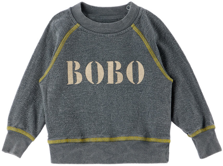 

Детский серый свитер с регланами Bobo Choses