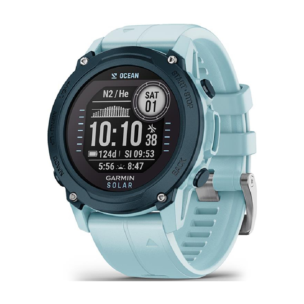 Умные часы Garmin Descent G1 Solar Ocean Edition, 0.9, Bluetooth, голубой