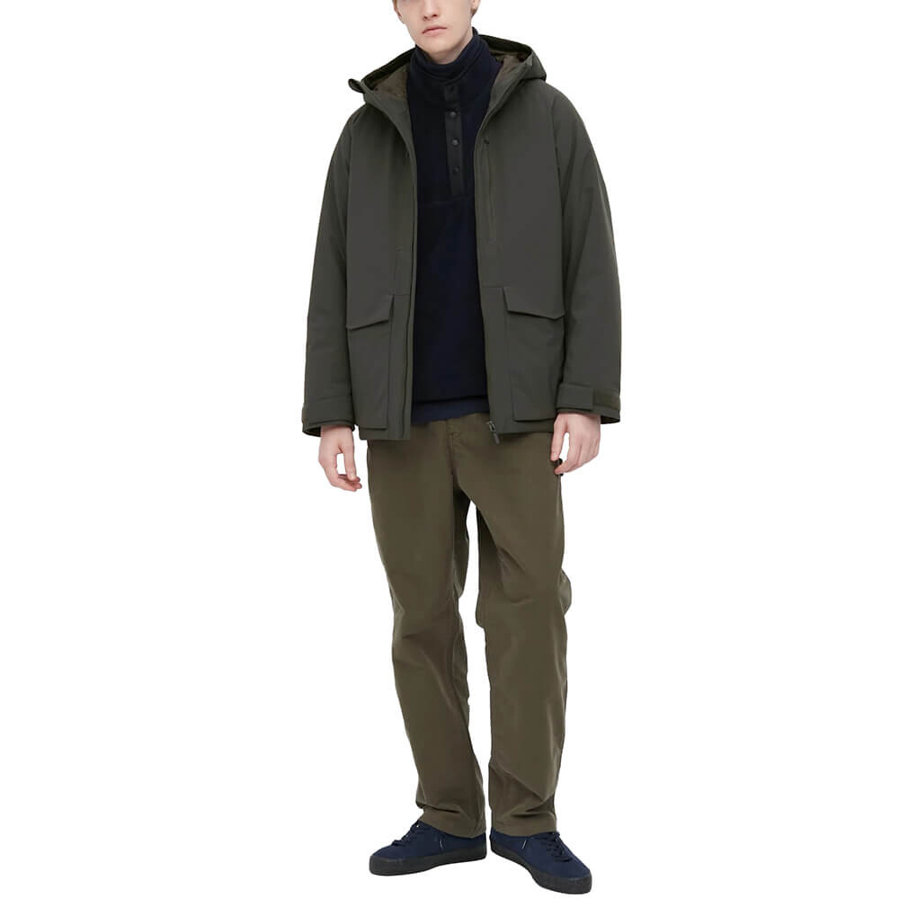 

Пуховик Uniqlo Hybrid Down 3D Cut, темно-зеленый