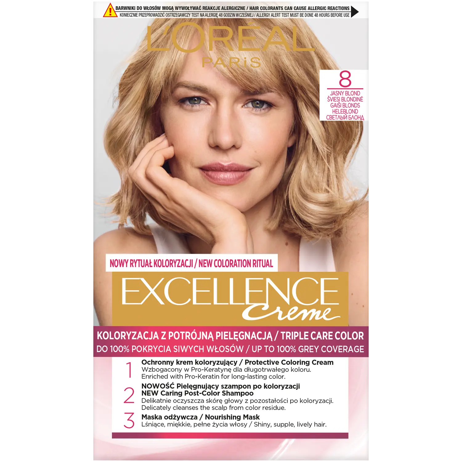 

L'Oréal Paris Excellence краска для волос 8 светло-русый, 1 упаковка