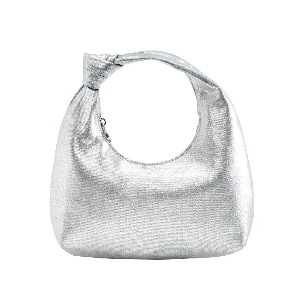 

Сумка Pull&Bear Metallic Denim Mini, серебристый
