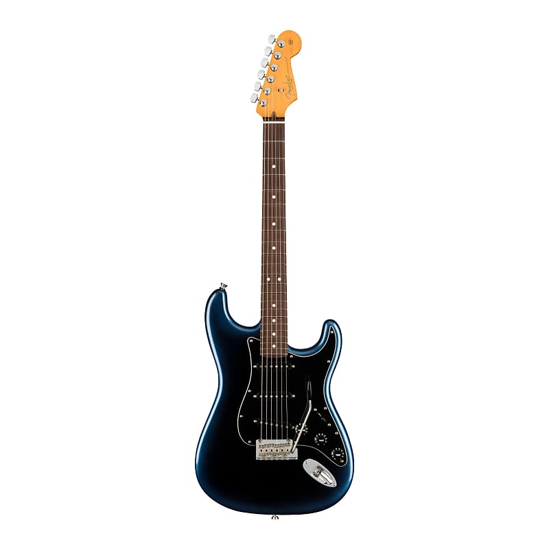 Электрогитара Fender American Professional II Stratocaster с 6-струнной накладкой из палисандра (правая рука, темная ночь) Fender American Professional II Stratocaster Electric Guitar (Dark Night)