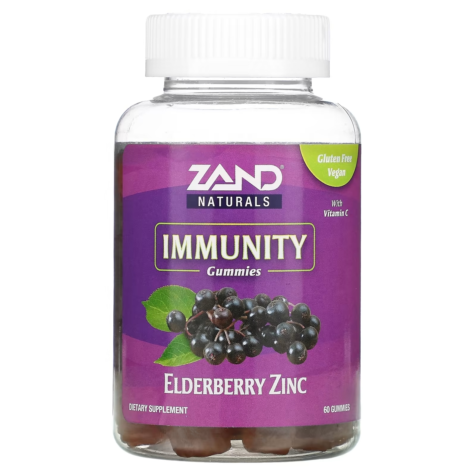 Zand поддержка иммунитета бузина цинк и витамин С, 60 жевательных конфет стандартизированная бузина витамин с и цинк doctor s finest 90 жевательных конфет