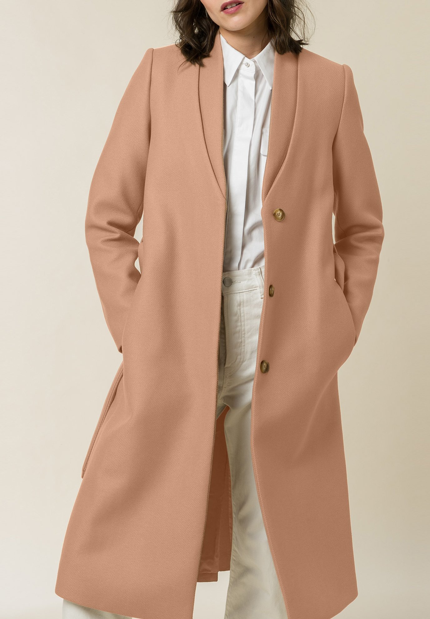 Пальто классическое Ivy Oak длинное, коричневый