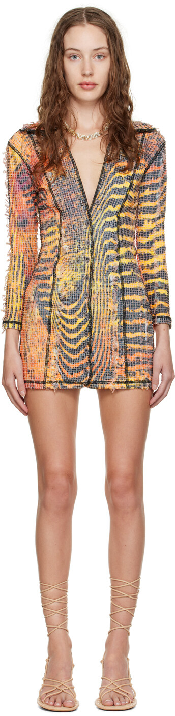 

Мини-платье SSENSE Exclusive Orange Capsule Luna Del Pinal