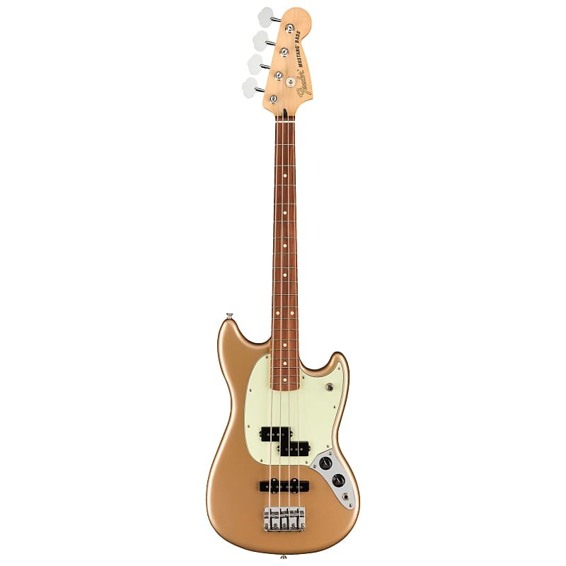 

Fender Player Mustang Bass PJ, Firemist Gold, Pau Ferro FB Player Mustang Bass, PJ