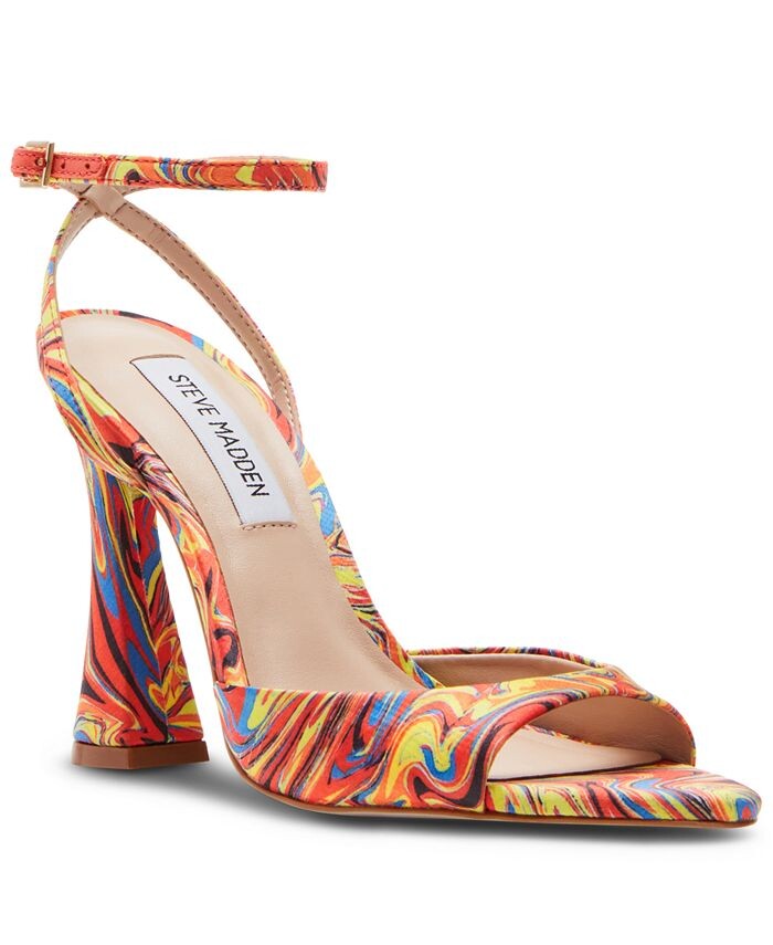 

Женские двухсекционные босоножки Beki на расклешенном каблуке Steve Madden, оранжевый