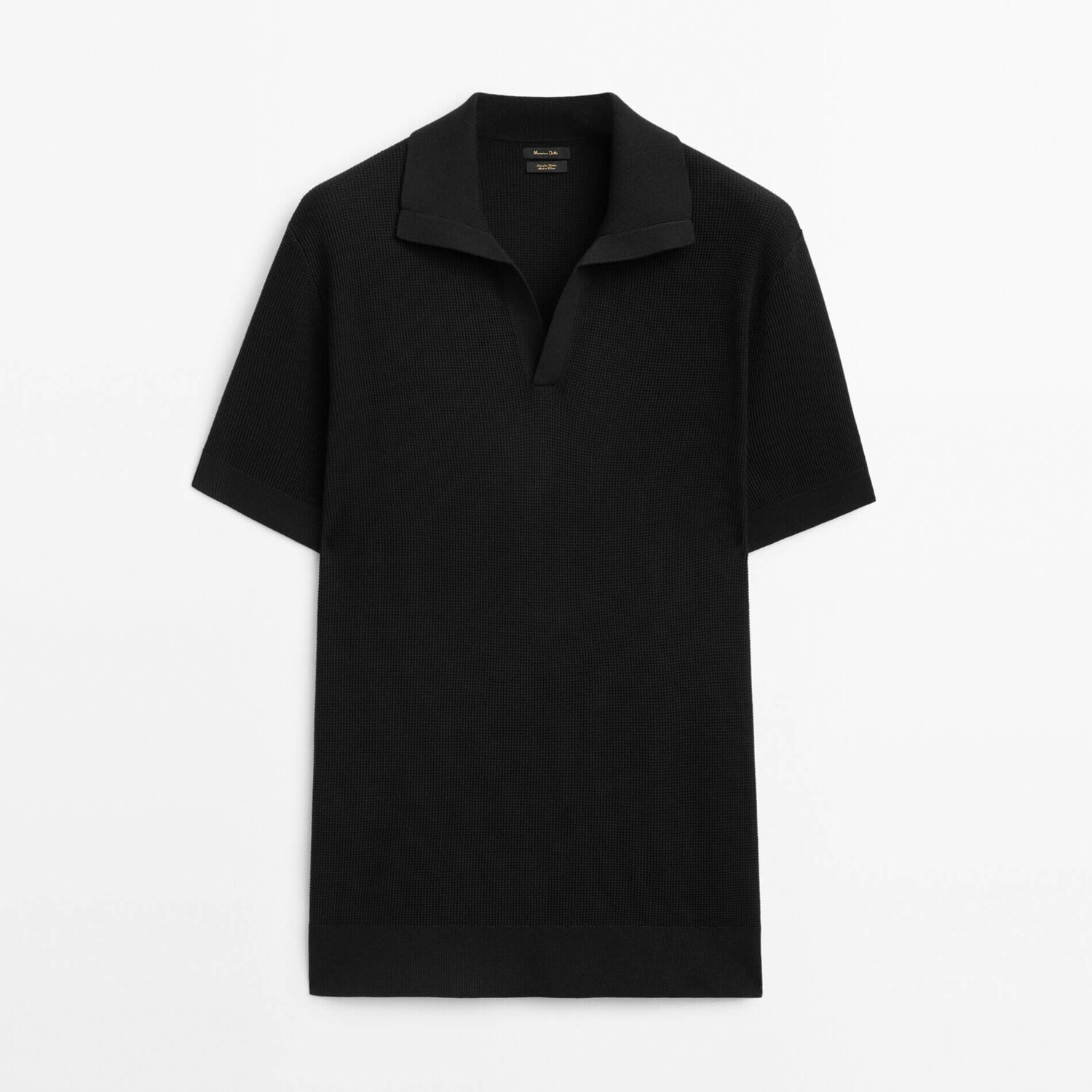 

Свитер-поло Massimo Dutti Wide Neckline, черный