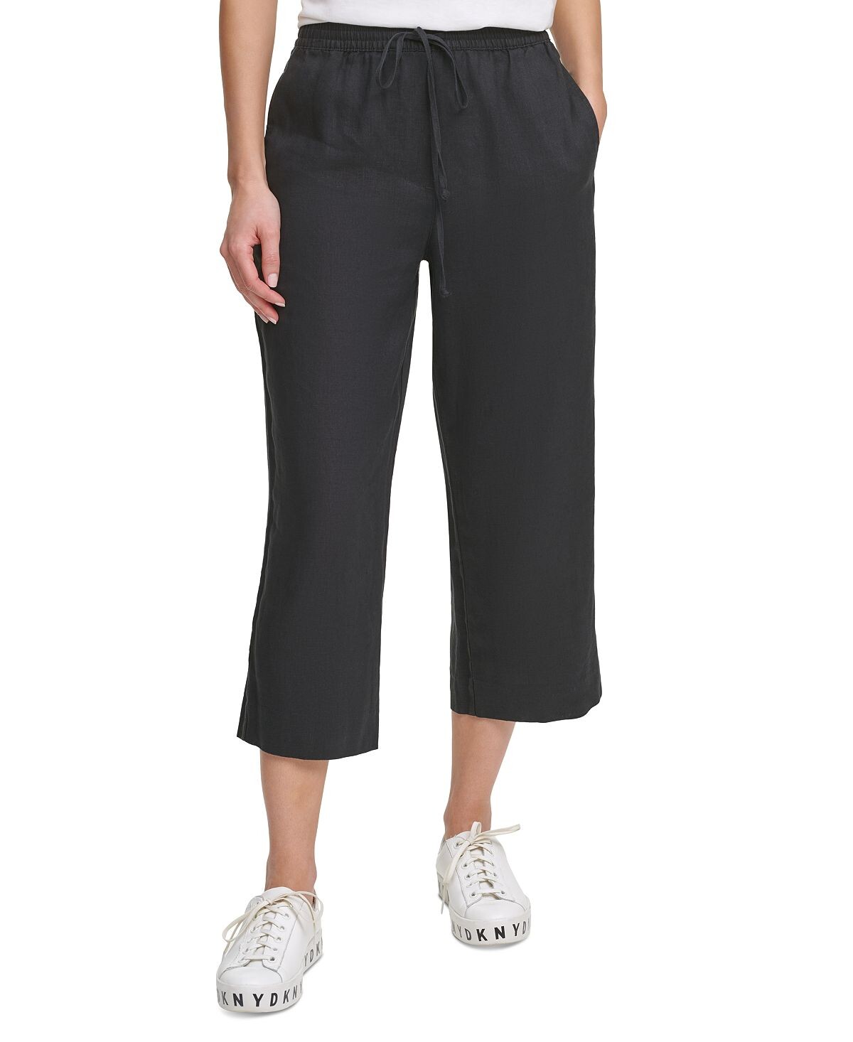 

Широкие брюки без застежек DKNY, черный
