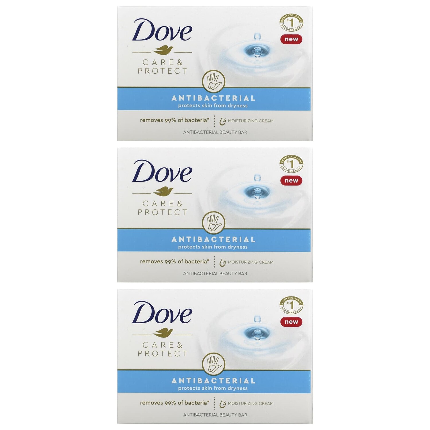 

Антибактериальное Косметическое Мыло Dove, 3 штук по 90 г