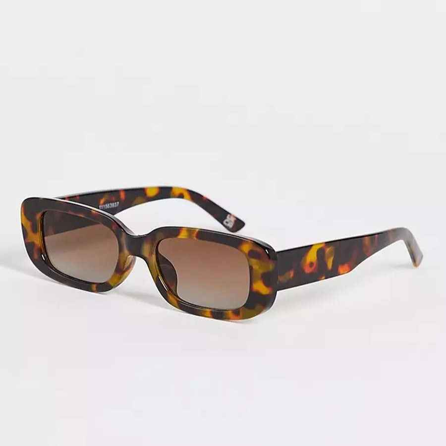 цена Солнцезащитные очки Asos Design Mid Square, коричневый