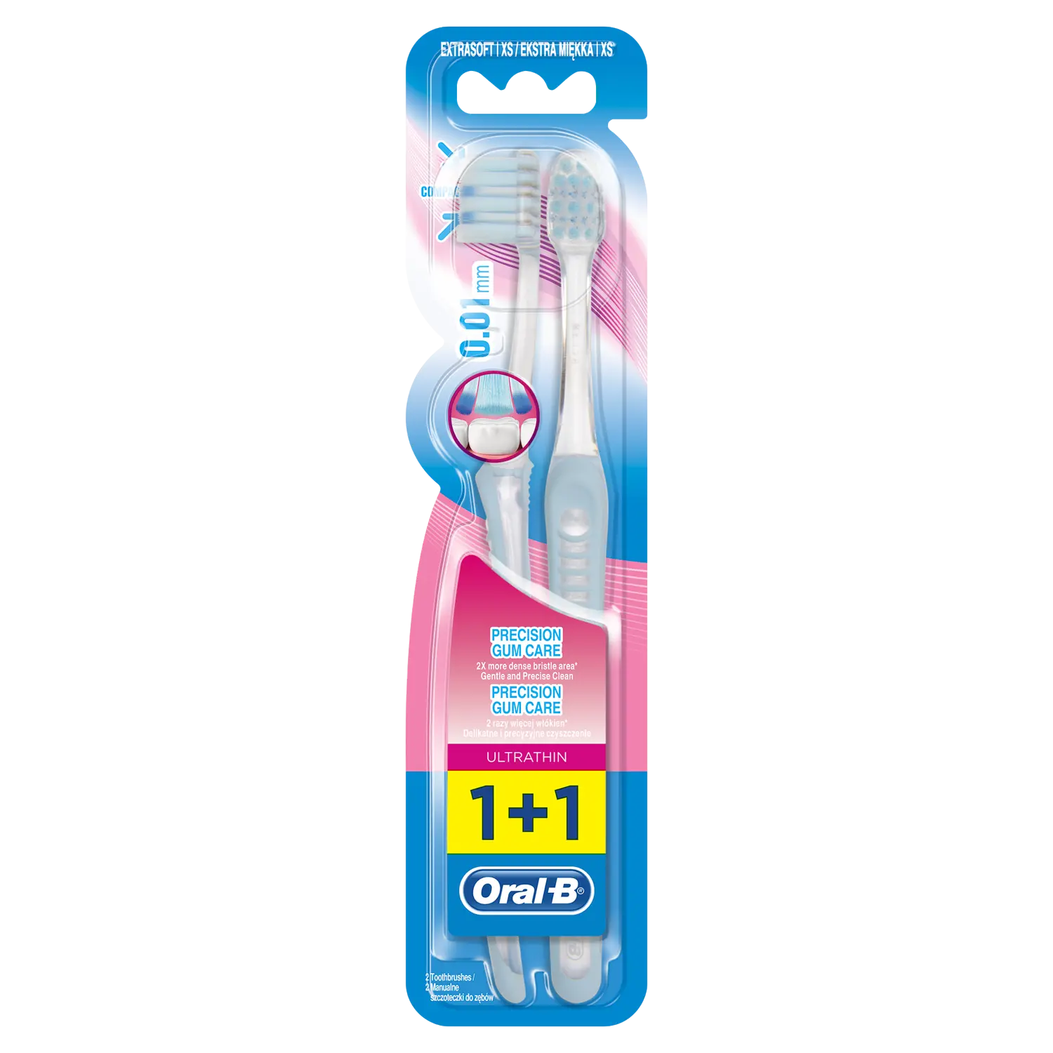 цена Oral-B Gum Care зубная щетка, 2 шт/1 упаковка