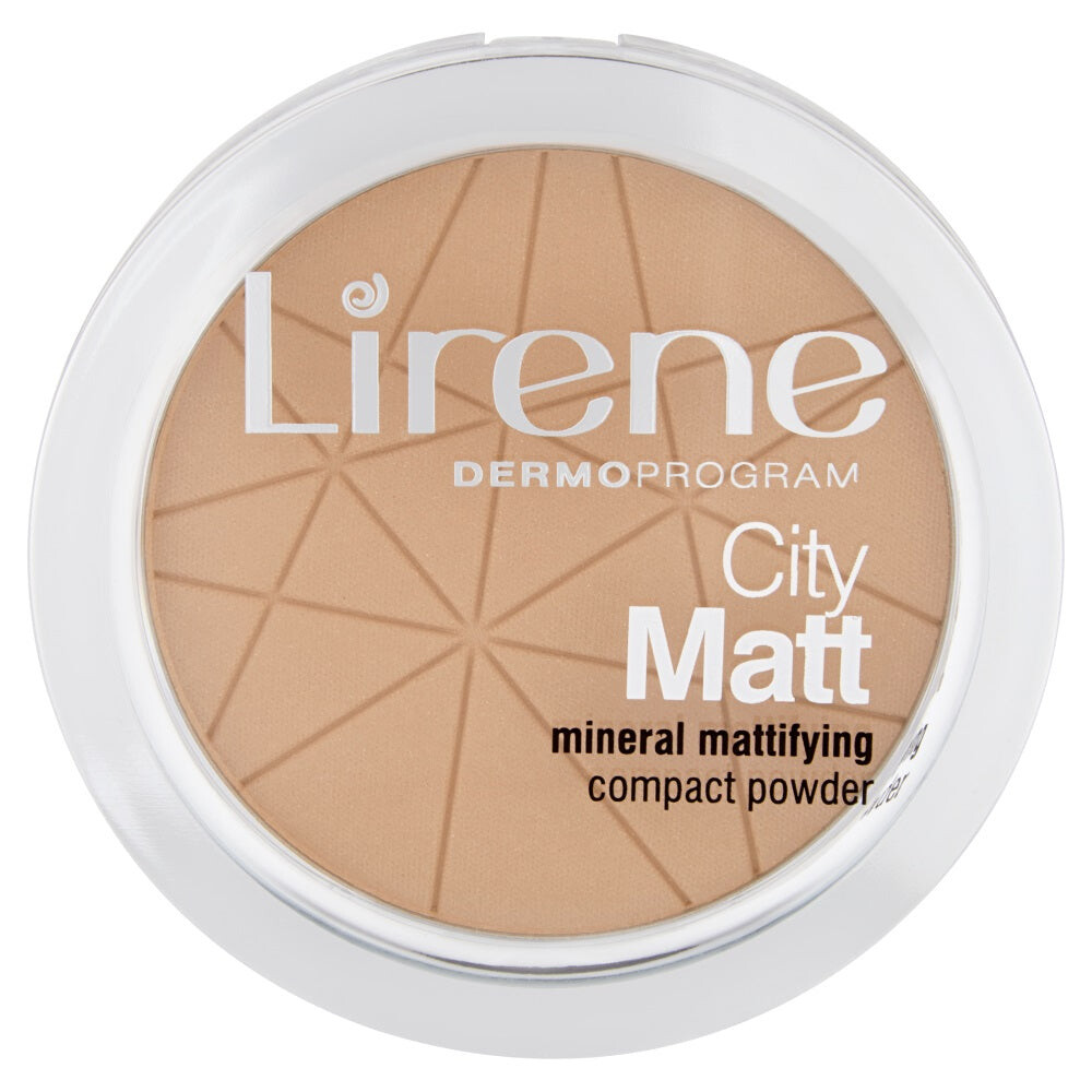 

Lirene City Matt Mineral Mattifying Compact Powder минеральная матирующая пудра 03 Бежевый 9г