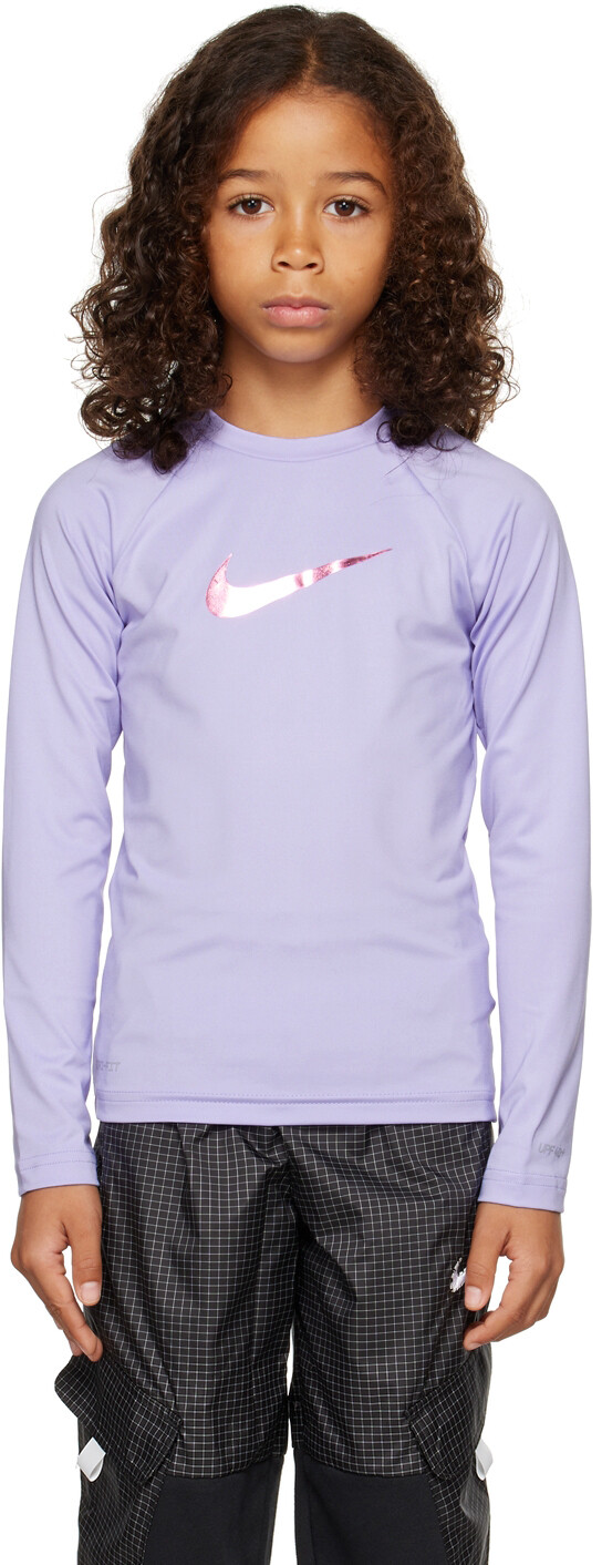 

Фиолетовый детский плавательный топ Hydroguard Nike