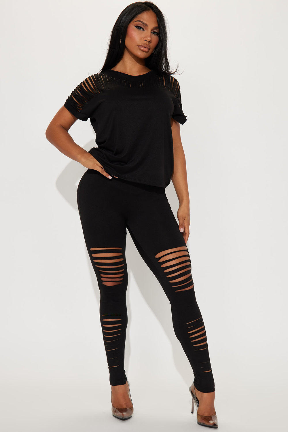 

Леггинсы Fashion Nova ST2869FN, черный