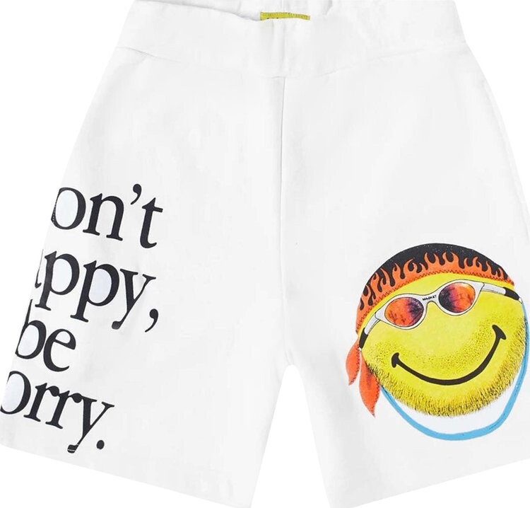 

Спортивные шорты Market Smiley Don't Happy, Be Worry Sweatshorts 'White', белый