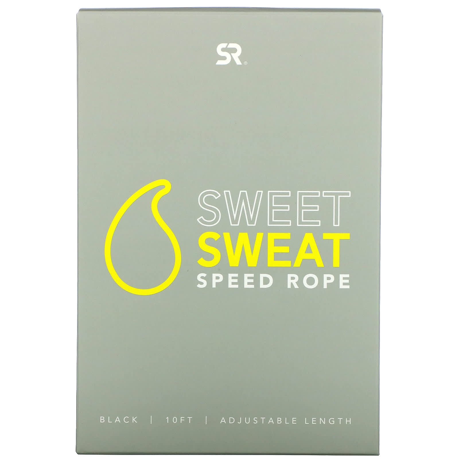 Скакалка Sports Research Sweet Sweat Speed, черный sports research sweet sweat core sliders 2 pieces