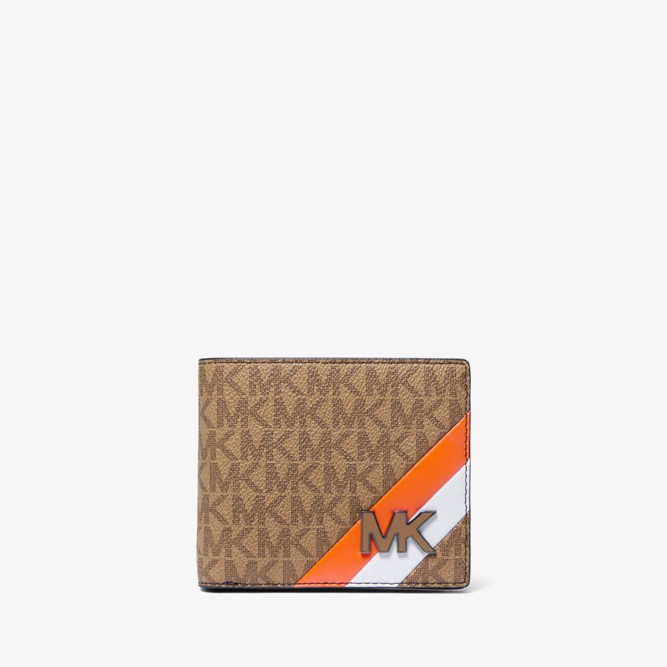

Кошелек Michael Kors Hudson Logo Stripe Billfold, бежевый