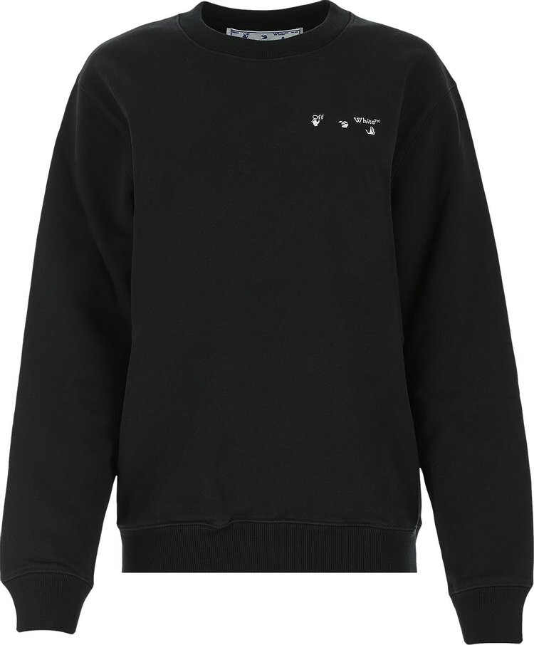 

Толстовка Off-White Arrow Liquid Melt Crewneck 'Black/Grey', черный