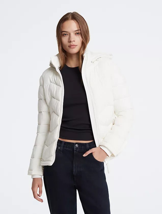 

Куртка Calvin Klein Stretch, белый, Белый;серый